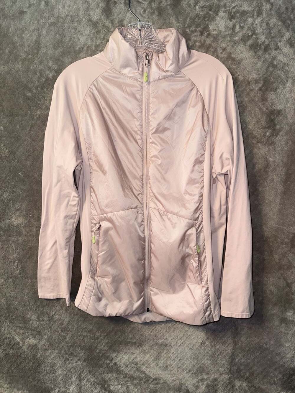 32 Degrees Cool Ladies Mixed Media Lightweight Full Zip Jacket in Rose Water